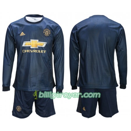 Billige Fotballdrakter Manchester United Barn Tredjedraktsett 2018/19 Langermet